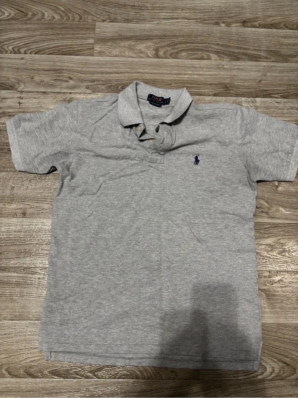 Ralph Lauren Heather Gray Polo with Navy Pony
